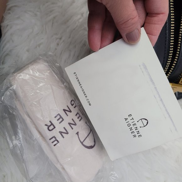 Etienne Aigner Black Leather Adeline Mini Crossbody Camera Bag - Picture 7 of 10